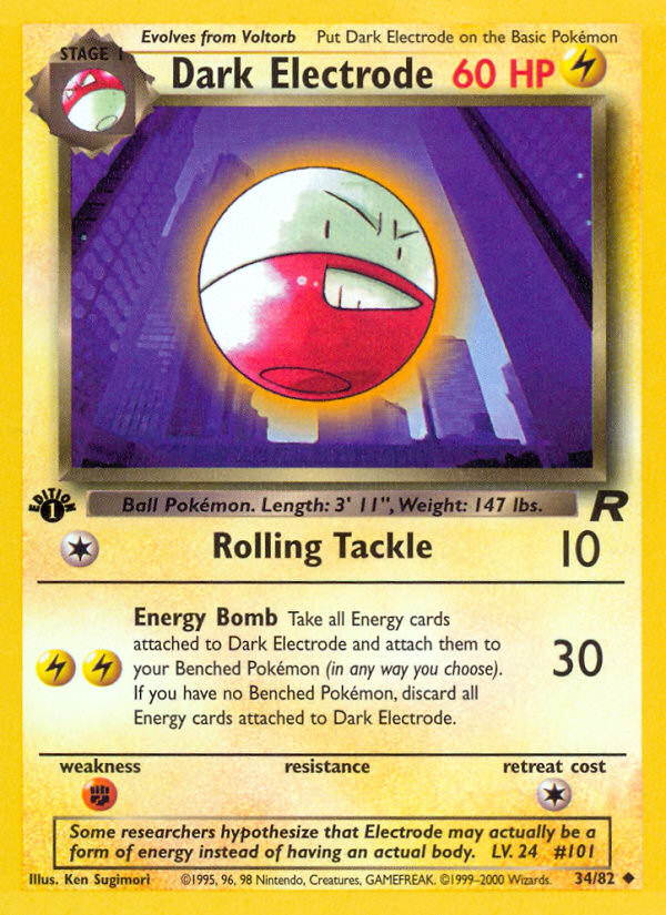 Dark Electrode (34/82) [Team Rocket 1st Edition] | Devastation Store