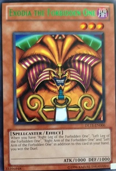 Exodia the Forbidden One (Green) [DL11-EN006] Rare | Devastation Store