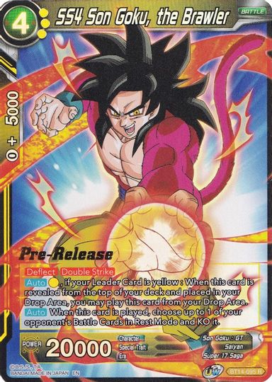 SS4 Son Goku, the Brawler (BT14-095) [Cross Spirits Prerelease Promos] | Devastation Store