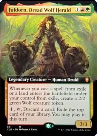 Faldorn, Dread Wolf Herald (Extended Art) [Commander Legends: Battle for Baldur's Gate] | Devastation Store