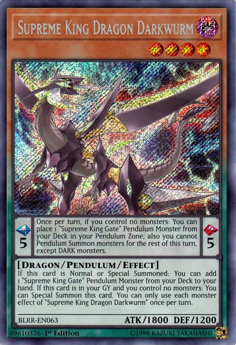 Supreme King Dragon Darkwurm [BLRR-EN063] Secret Rare | Devastation Store
