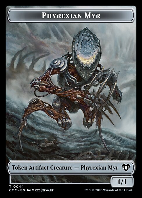 Treasure // Phyrexian Myr Double-Sided Token [Commander Masters Tokens] | Devastation Store