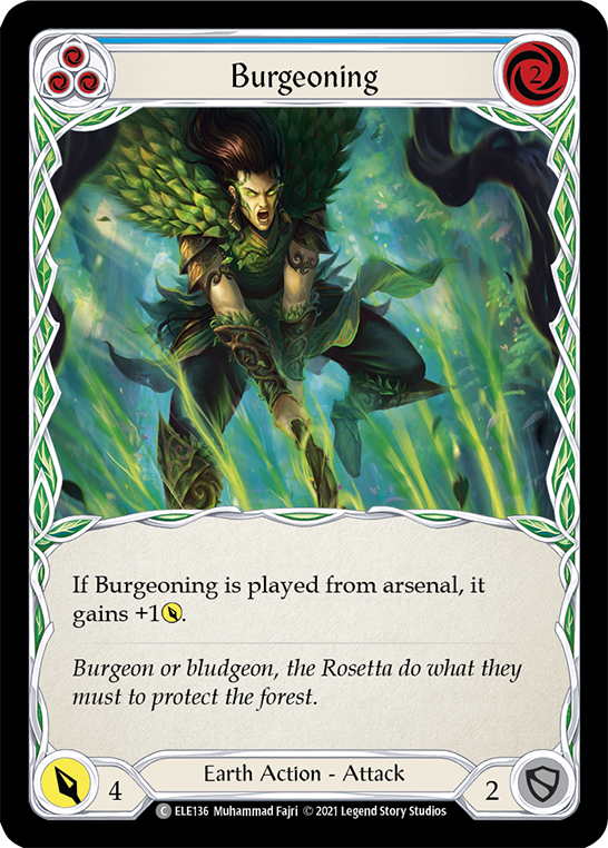 Burgeoning (Blue) [ELE136] (Tales of Aria)  1st Edition Normal | Devastation Store