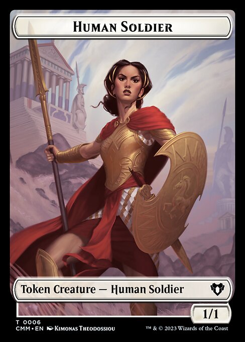 Elemental (0037) // Human Soldier Double-Sided Token [Commander Masters Tokens] | Devastation Store