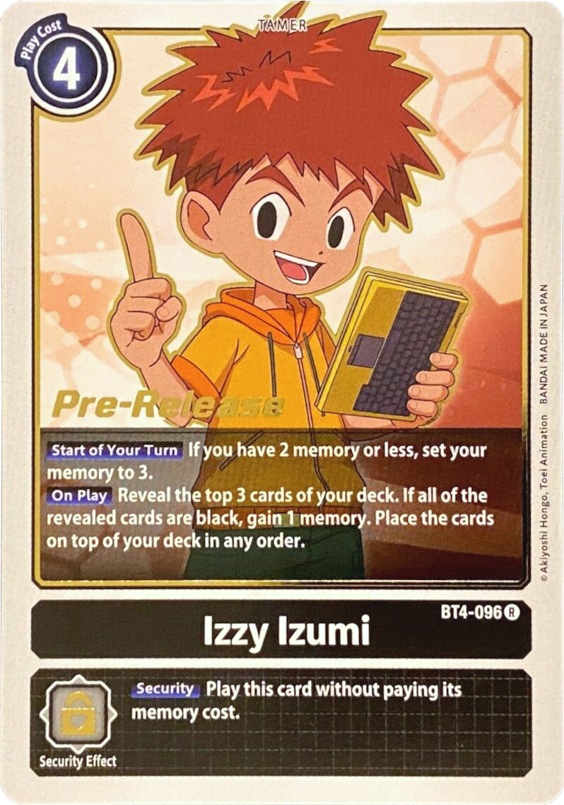 Izzy Izumi [BT4-096] [Great Legend Pre-Release Promos] | Devastation Store