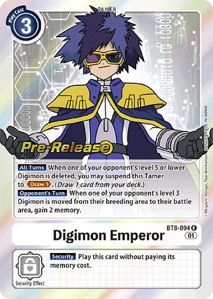 Digimon Emperor [BT8-094] [New Awakening Pre-Release Promos] | Devastation Store