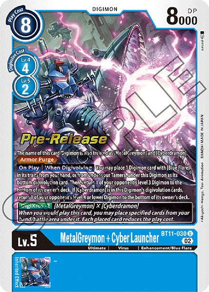 MetalGreymon + Cyber Launcher [BT11-030] [Dimensional Phase Pre-Release Promos] | Devastation Store
