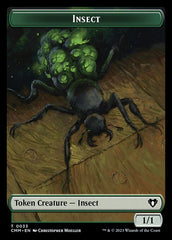 Spirit (0039) // Insect Double-Sided Token [Commander Masters Tokens] | Devastation Store