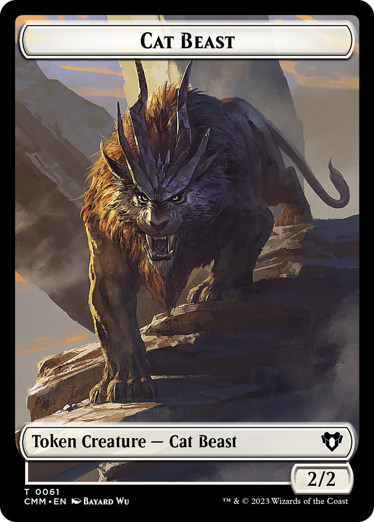 Cleric // Cat Beast Double-Sided Token [Commander Masters Tokens] | Devastation Store