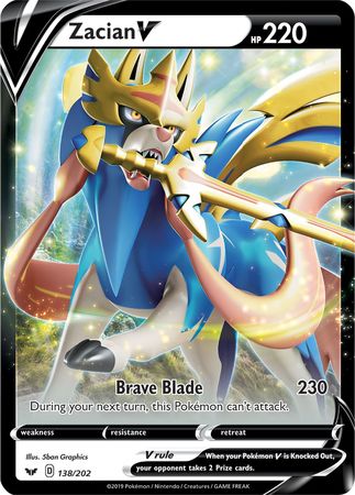 Zacian V (138/202) (Jumbo Card) [Sword & Shield: Base Set] | Devastation Store