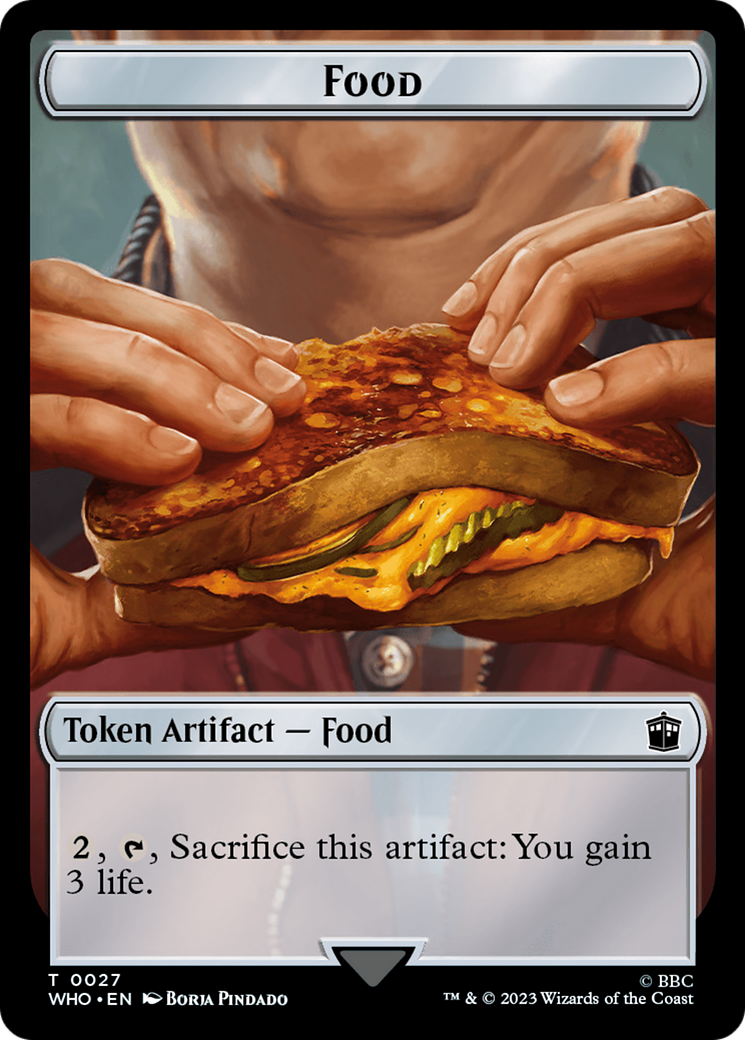 Alien Warrior // Food (0027) Double-Sided Token [Doctor Who Tokens] | Devastation Store