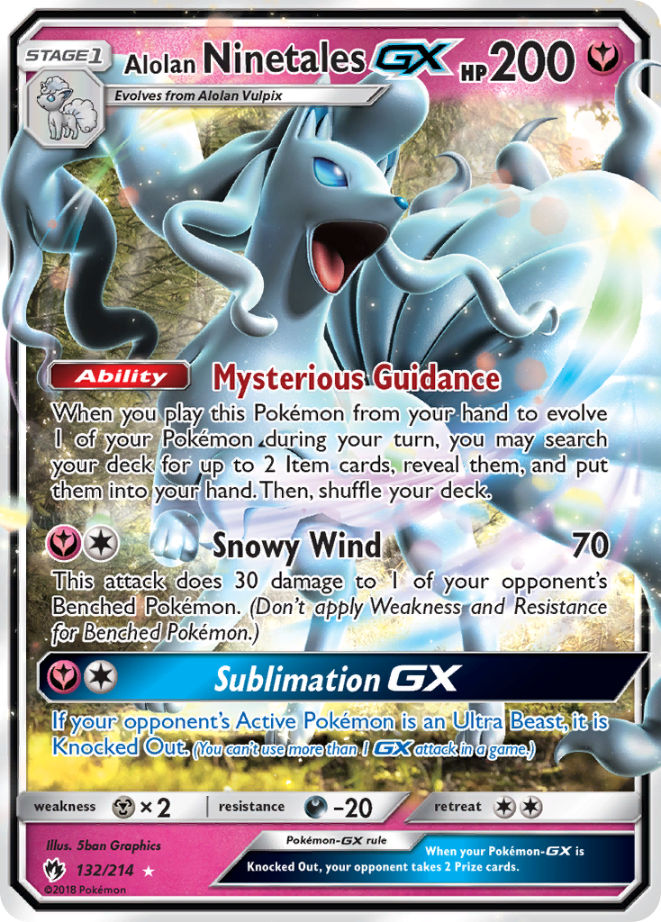 Alolan Ninetales GX (132/214) [Sun & Moon: Lost Thunder] | Devastation Store