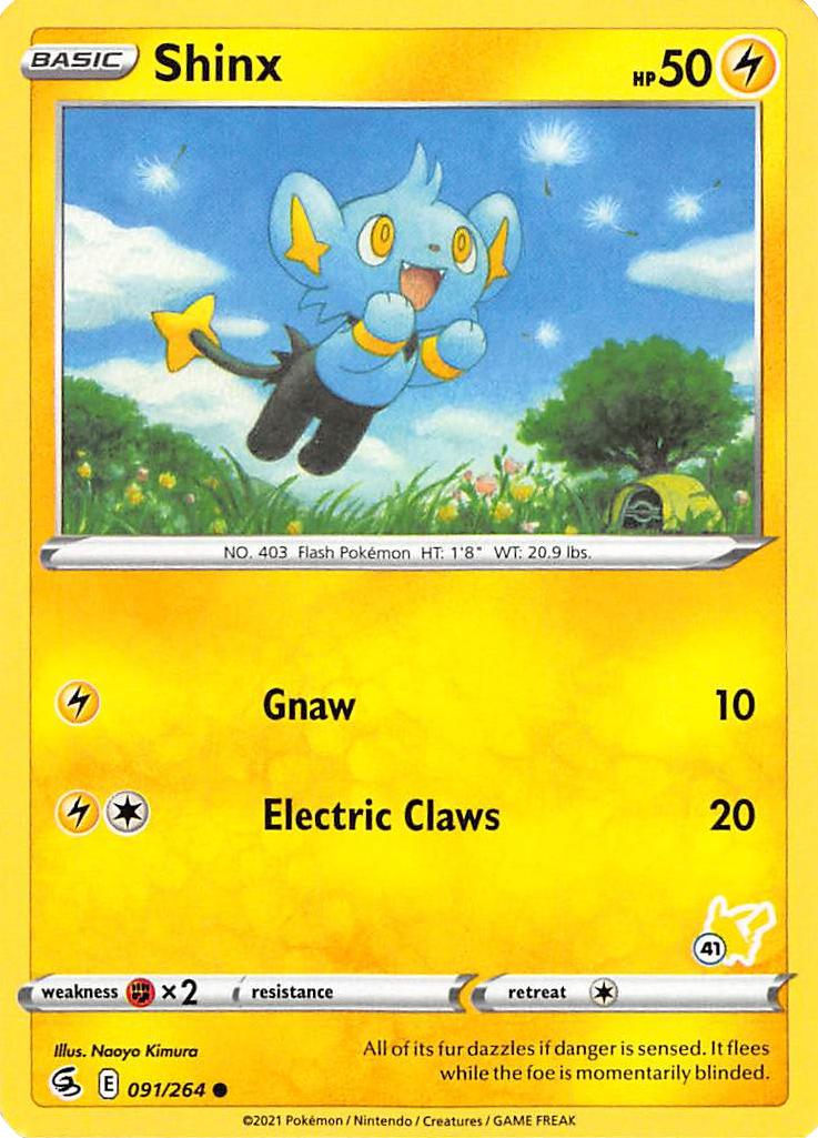 Shinx (091/264) (Pikachu Stamp #41) [Battle Academy 2022] | Devastation Store