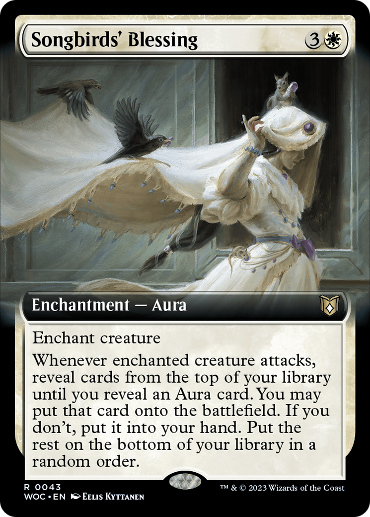 Songbirds' Blessing (Extended Art) [Wilds of Eldraine Commander] | Devastation Store