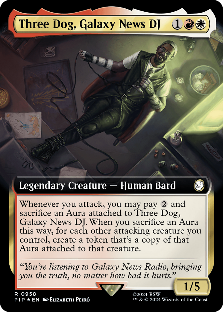 Three Dog, Galaxy News DJ (Extended Art) (Surge Foil) [Fallout] | Devastation Store