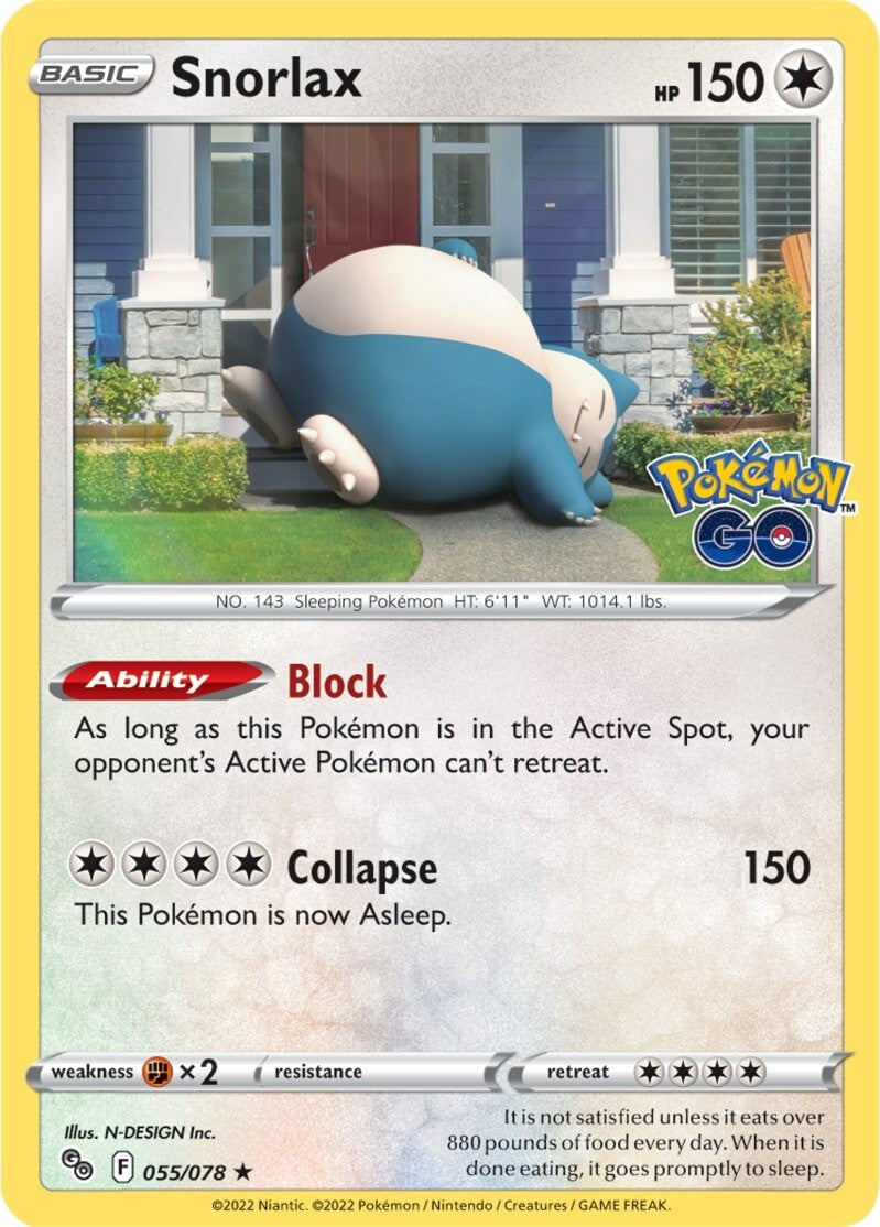 Snorlax (055/078) [Pokémon GO] | Devastation Store