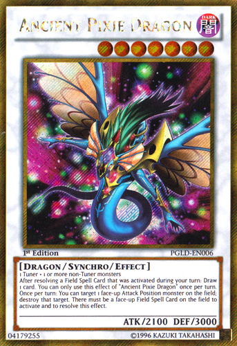 Ancient Pixie Dragon [PGLD-EN006] Gold Secret Rare | Devastation Store