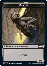 Demon // Zombie Double-sided Token [Core Set 2021 Tokens] | Devastation Store