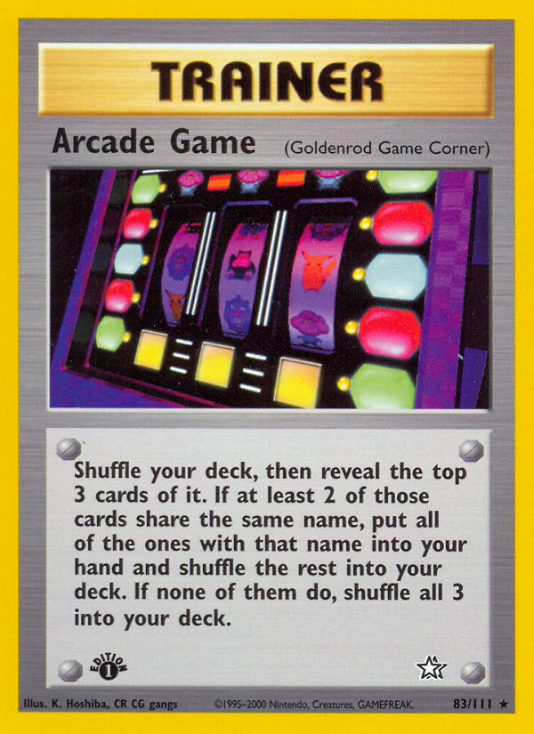 Arcade Game (83/111) [Neo Genesis 1st Edition] | Devastation Store