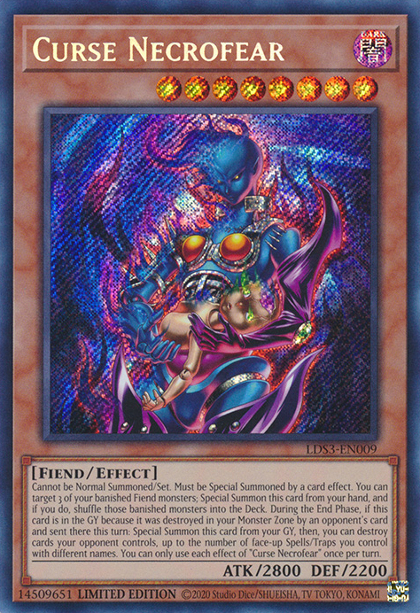 Curse Necrofear [LDS3-EN009] Secret Rare | Devastation Store