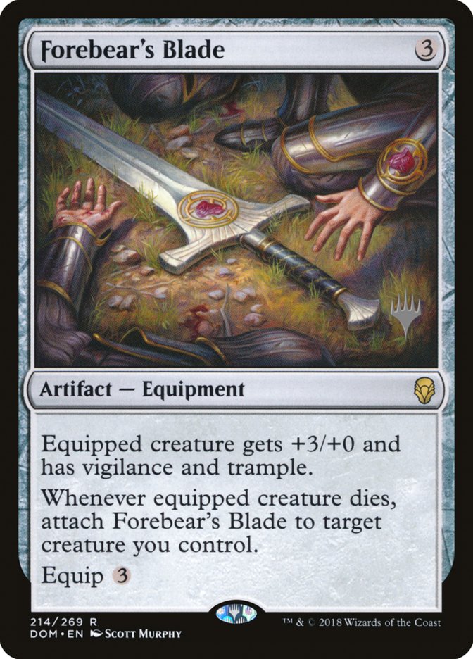 Forebear's Blade (Promo Pack) [Dominaria Promos] | Devastation Store