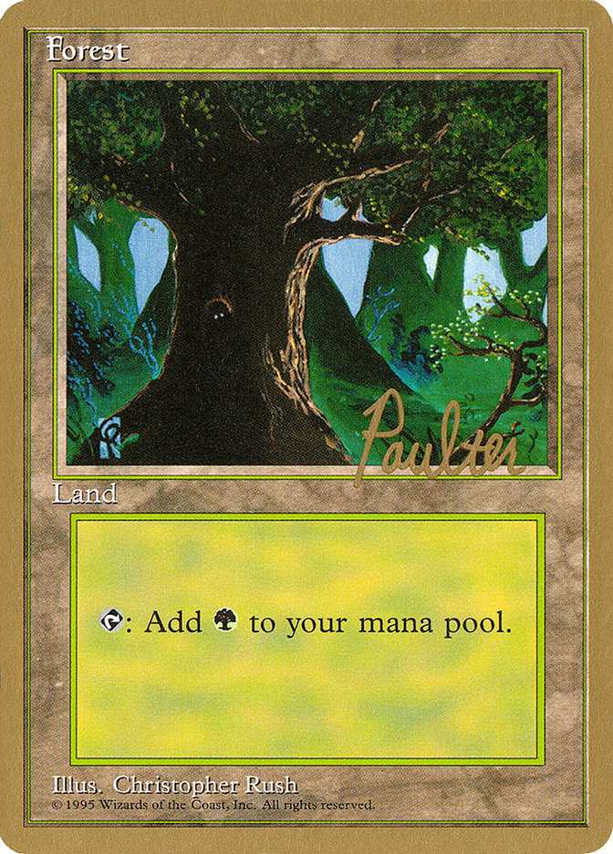 Forest (pp377) (Preston Poulter) [Pro Tour Collector Set] | Devastation Store