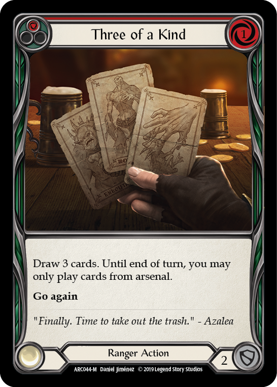 Three of a Kind [ARC044-M] 1st Edition Rainbow Foil - Devastation Store | Devastation Store