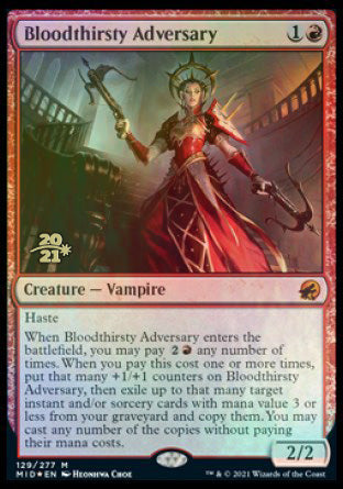 Bloodthirsty Adversary [Innistrad: Midnight Hunt Prerelease Promos] | Devastation Store