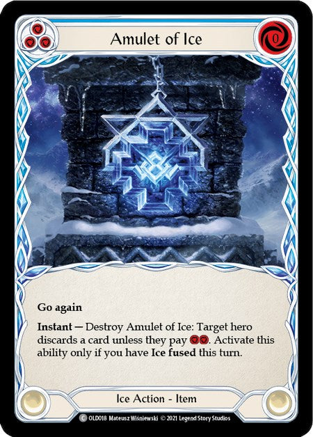 Amulet of Ice (Blue) [OLD018] (Tales of Aria Oldhim Blitz Deck)  1st Edition Normal | Devastation Store