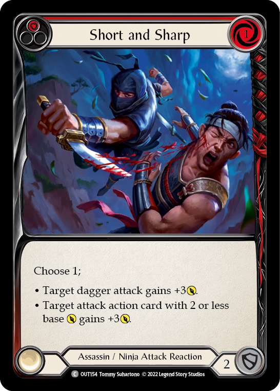 Short and Sharp (Red) [OUT154] (Outsiders)  Rainbow Foil | Devastation Store