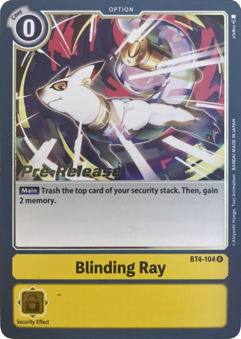 Blinding Ray [BT4-104] [Great Legend Pre-Release Promos] | Devastation Store