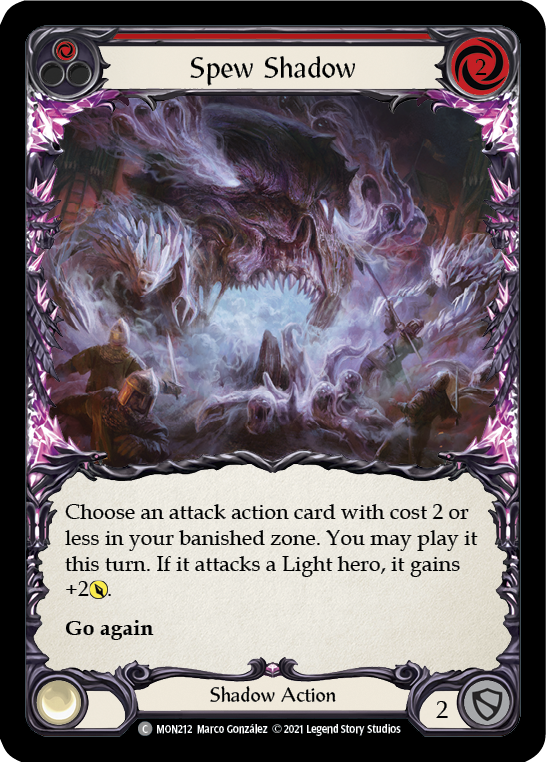 Spew Shadow (Red) [MON212] 1st Edition Normal - Devastation Store | Devastation Store