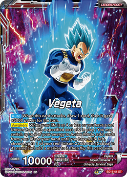 Vegeta // SSB Vegeta, Spirit Boost Elite (Starter Deck Exclusive) (SD15-01) [Cross Spirits] | Devastation Store