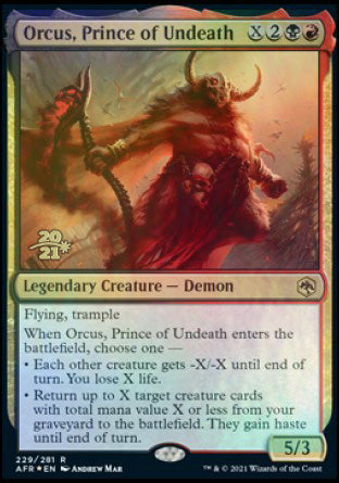 Orcus, Prince of Undeath [Dungeons & Dragons: Adventures in the Forgotten Realms Prerelease Promos] | Devastation Store