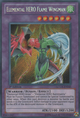Elemental HERO Flame Wingman [LCGX-EN045] Secret Rare | Devastation Store
