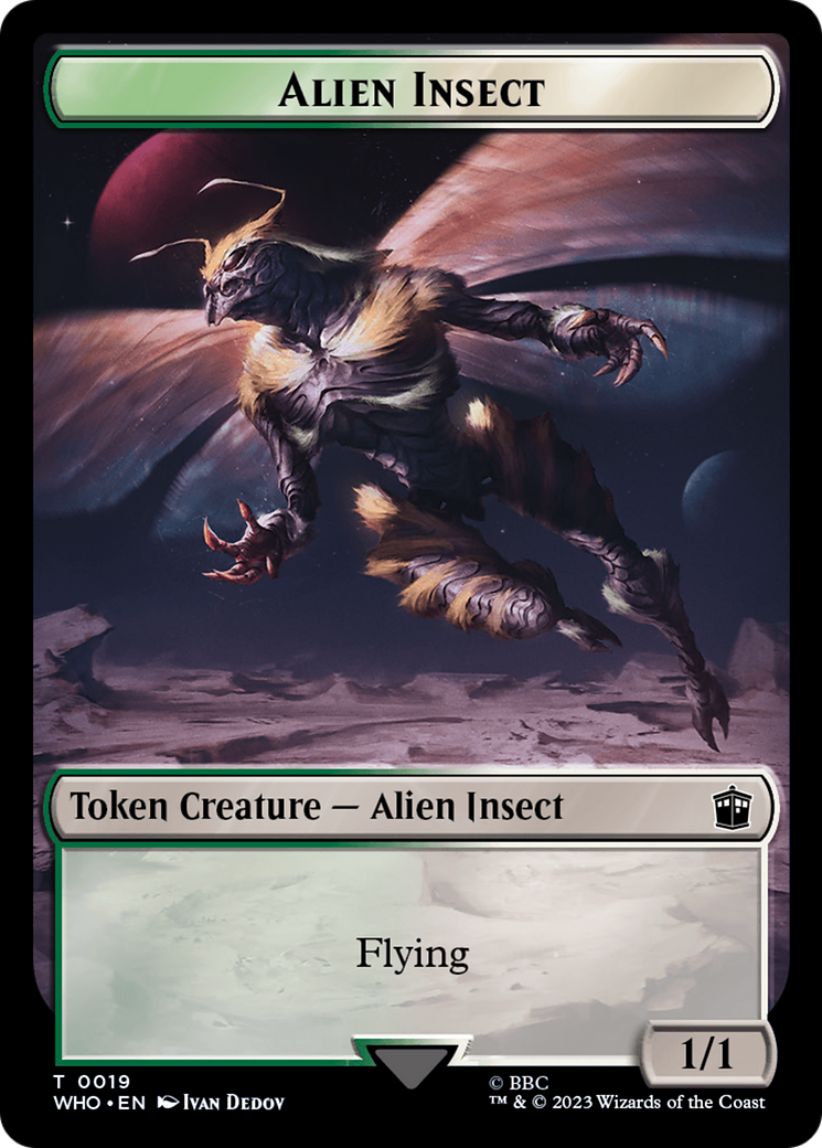 Mutant // Alien Insect Double-Sided Token [Doctor Who Tokens] | Devastation Store