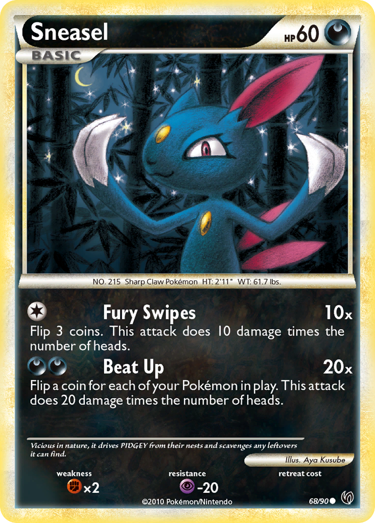 Sneasel (68/90) [HeartGold & SoulSilver: Undaunted] | Devastation Store