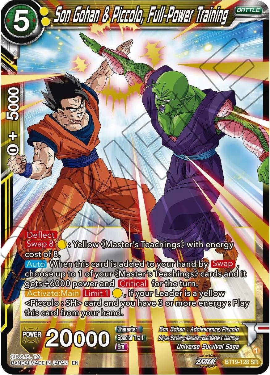 Son Gohan & Piccolo, Full-Power Training (BT19-128) [Fighter's Ambition] | Devastation Store