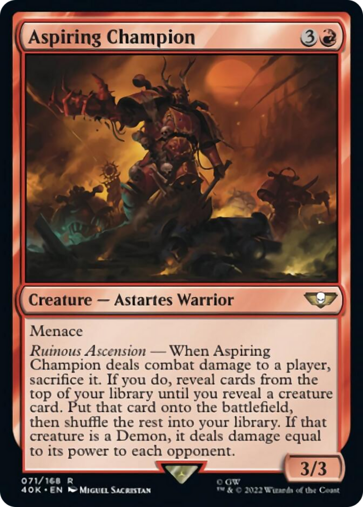 Aspiring Champion (Surge Foil) [Universes Beyond: Warhammer 40,000] | Devastation Store