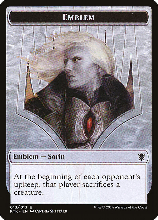 Sorin, Solemn Visitor Emblem [Khans of Tarkir Tokens] | Devastation Store