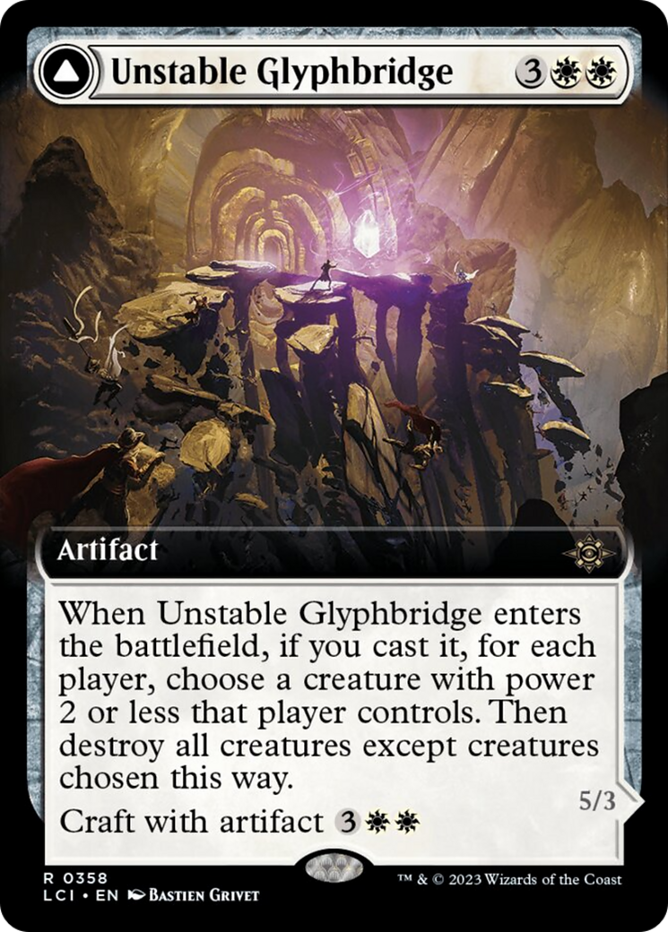 Unstable Glyphbridge // Sandswirl Wanderglyph (Extended Art) [The Lost Caverns of Ixalan] | Devastation Store