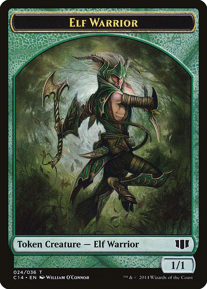 Gargoyle // Elf Warrior Double-sided Token [Commander 2014 Tokens] | Devastation Store