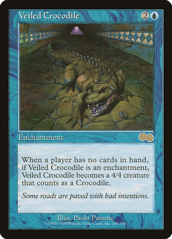 Veiled Crocodile [Urza's Saga] | Devastation Store