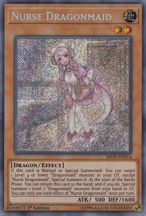 Nurse Dragonmaid [MYFI-EN014] Secret Rare | Devastation Store
