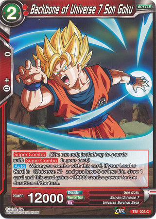 Backbone of Universe 7 Son Goku [TB1-003] | Devastation Store