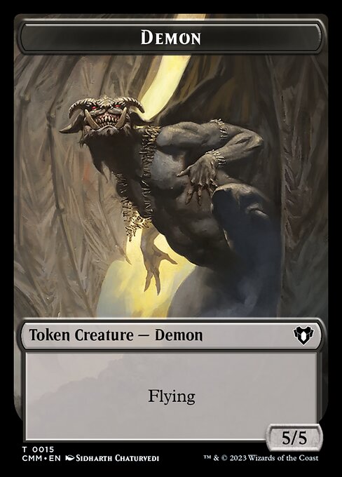 Zombie (0019) // Demon Double-Sided Token [Commander Masters Tokens] | Devastation Store