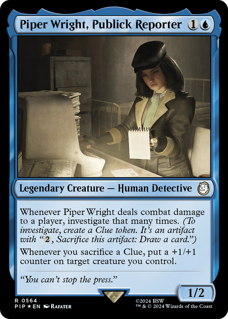 Piper Wright, Publick Reporter (Surge Foil) [Fallout] | Devastation Store