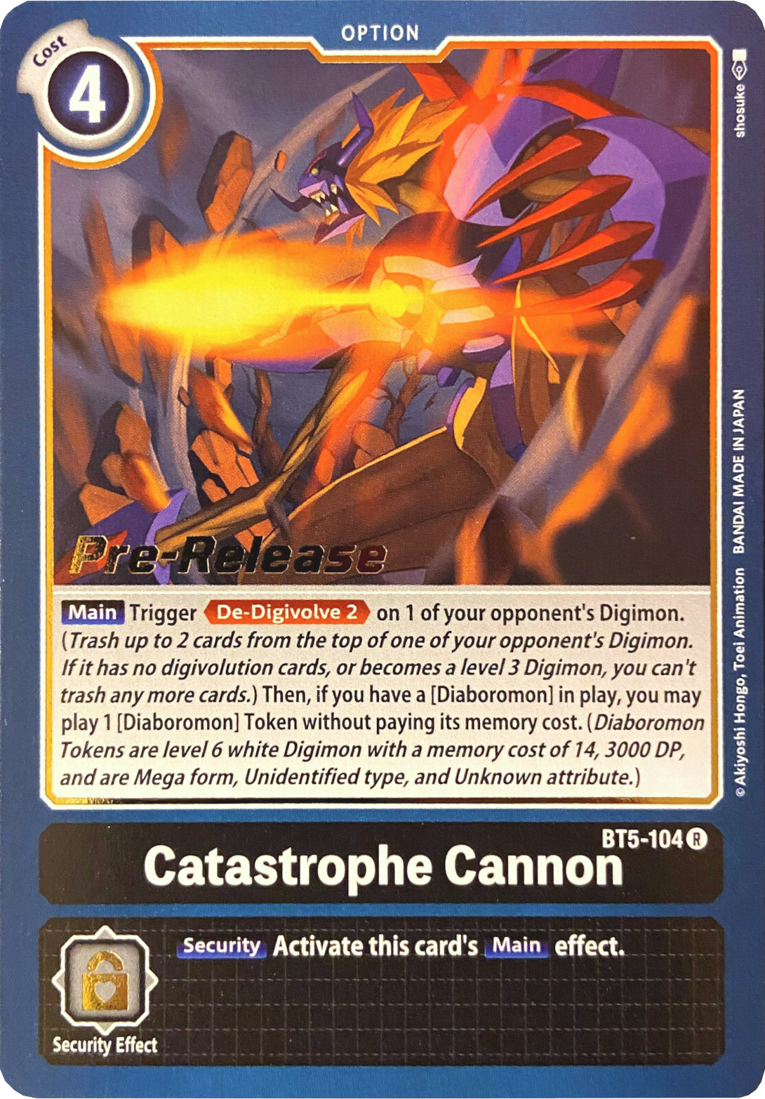 Catastrophe Cannon [BT5-104] [Battle of Omni Pre-Release Promos] | Devastation Store
