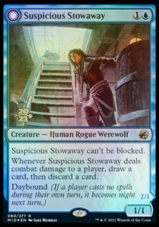 Suspicious Stowaway // Seafaring Werewolf [Innistrad: Midnight Hunt Prerelease Promos] | Devastation Store