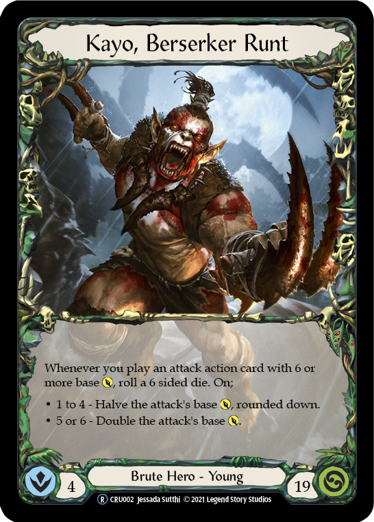 Kayo, Berserker Runt (Rainbow Foil) [CRU002-RF] Unlimited Rainbow Foil | Devastation Store